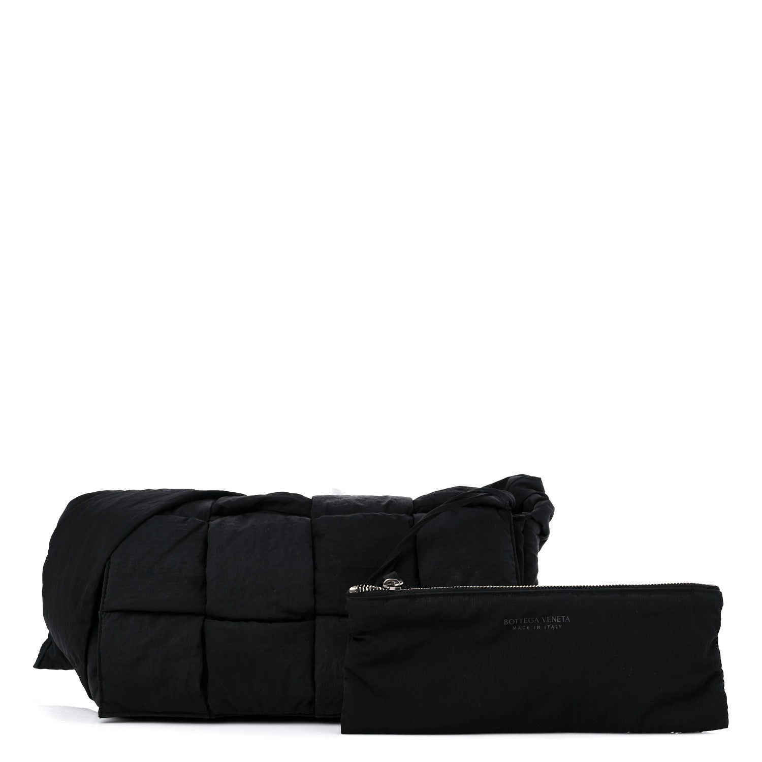Bottega Veneta Nylon Intrecciato Padded Tech Cassette Bag Black 1 of 12