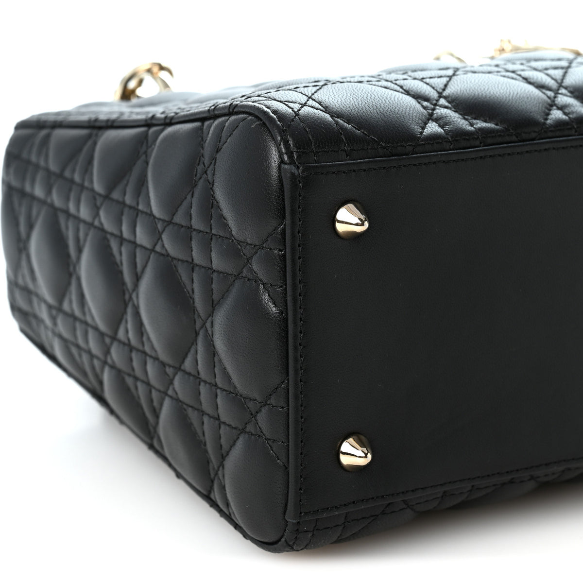 Lambskin Cannage Medium Lady Dior Black