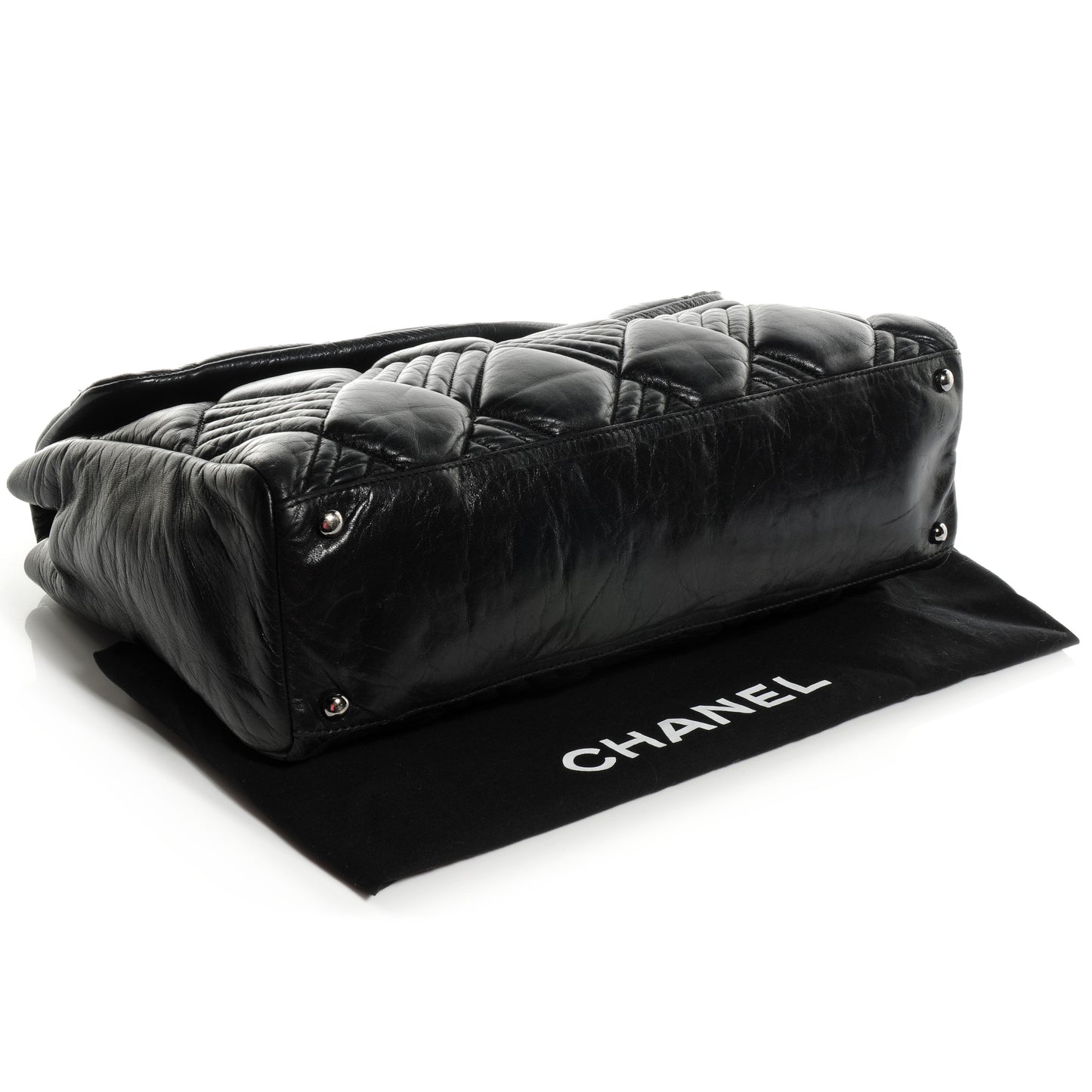 Lambskin In and Out XL Maxi Flap Black