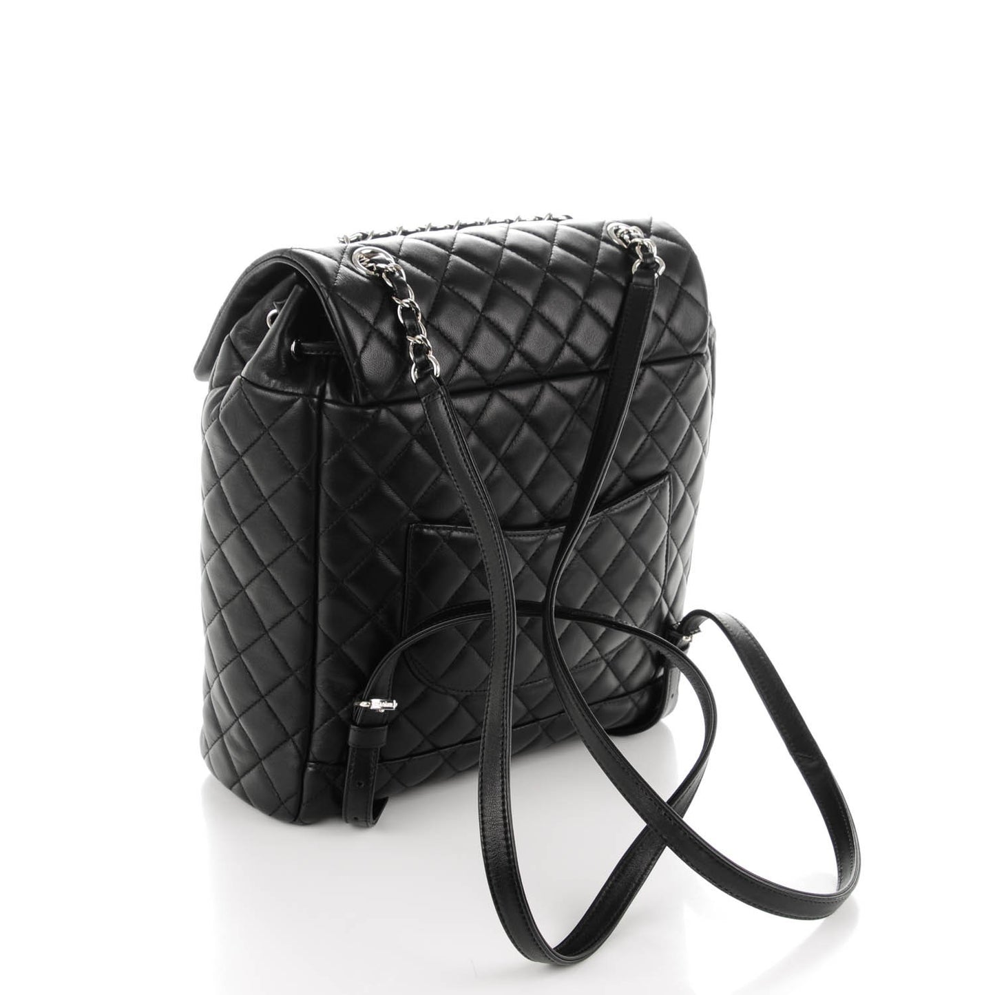 Lambskin Quilted Large Urban Spirit Backpack Black