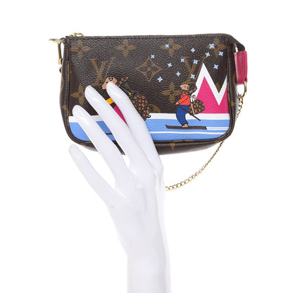 Louis Vuitton Monogram 2018 Christmas Animation Mini Bears Pochette Accessories 2 of 7