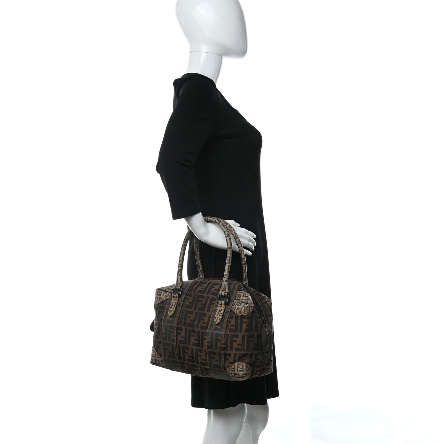 Zucca Zucchino Mixed Media Small B Mix Tote Tobacco
