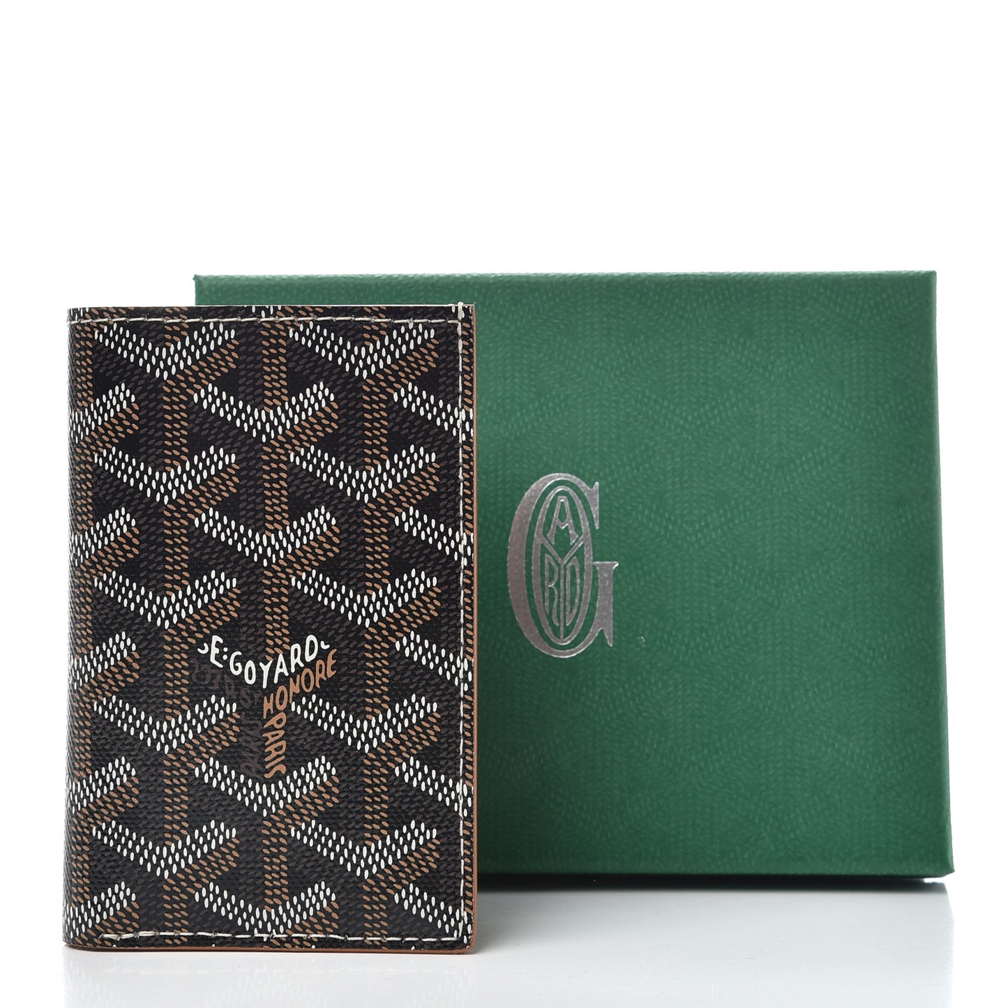 Goyardine Saint Pierre Card Holder Black Tan
