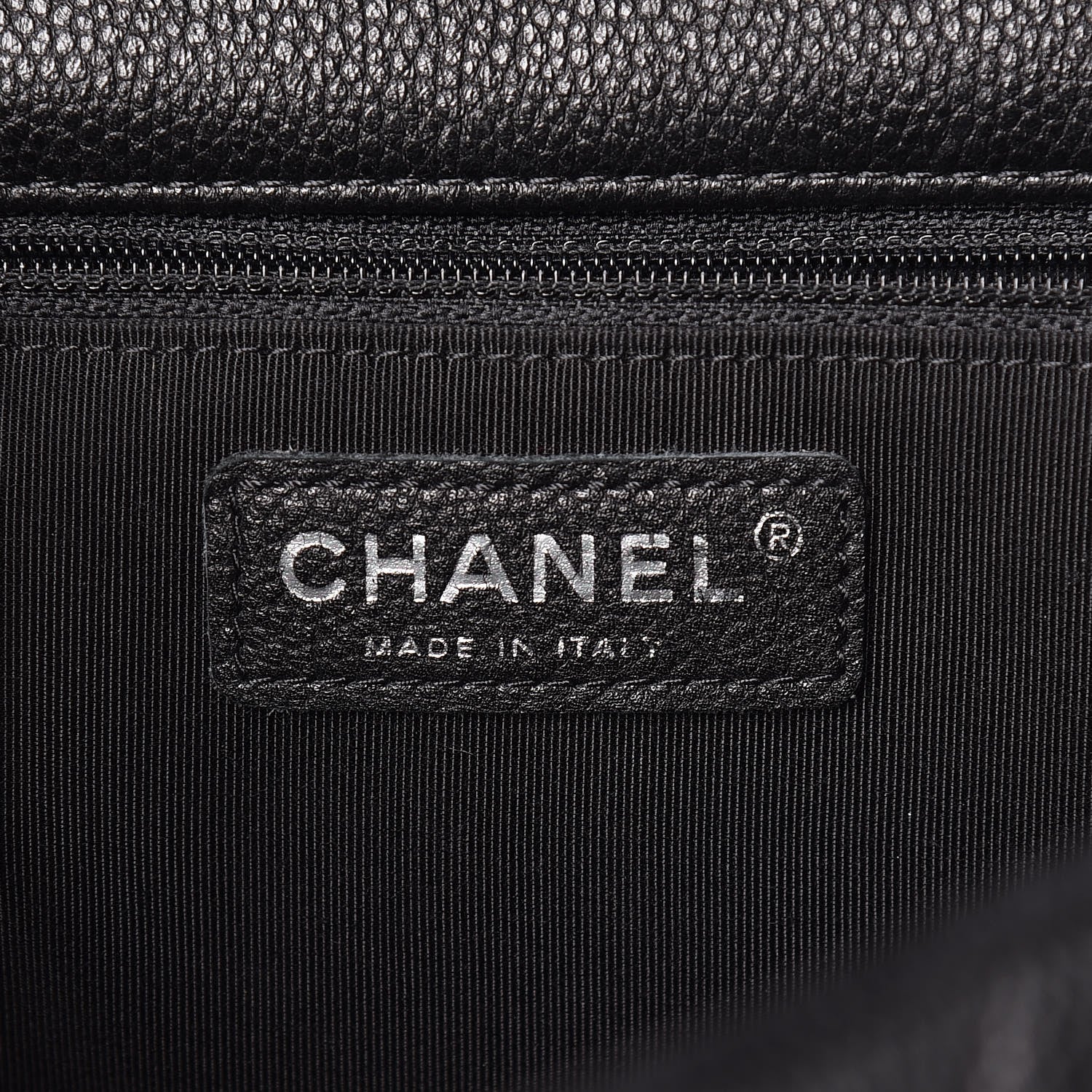 Chanel Caviar Chevron Quilted Large Puffy CC Flap Black 8 of 10