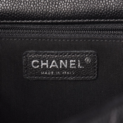 Chanel Caviar Chevron Quilted Large Puffy CC Flap Black 8 of 10