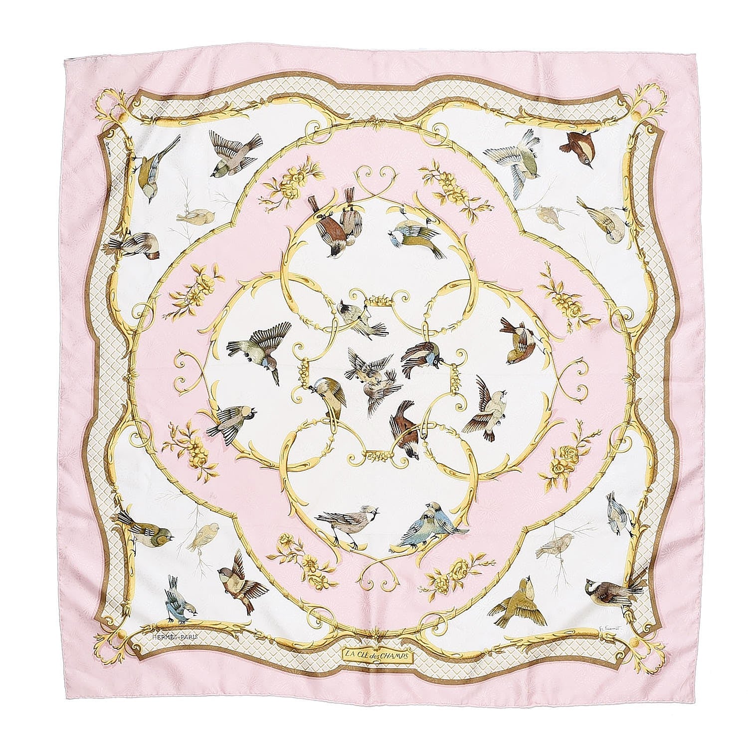 Hermes Jacquard Silk La Cle Des Champs Scarf 90 1 of 6