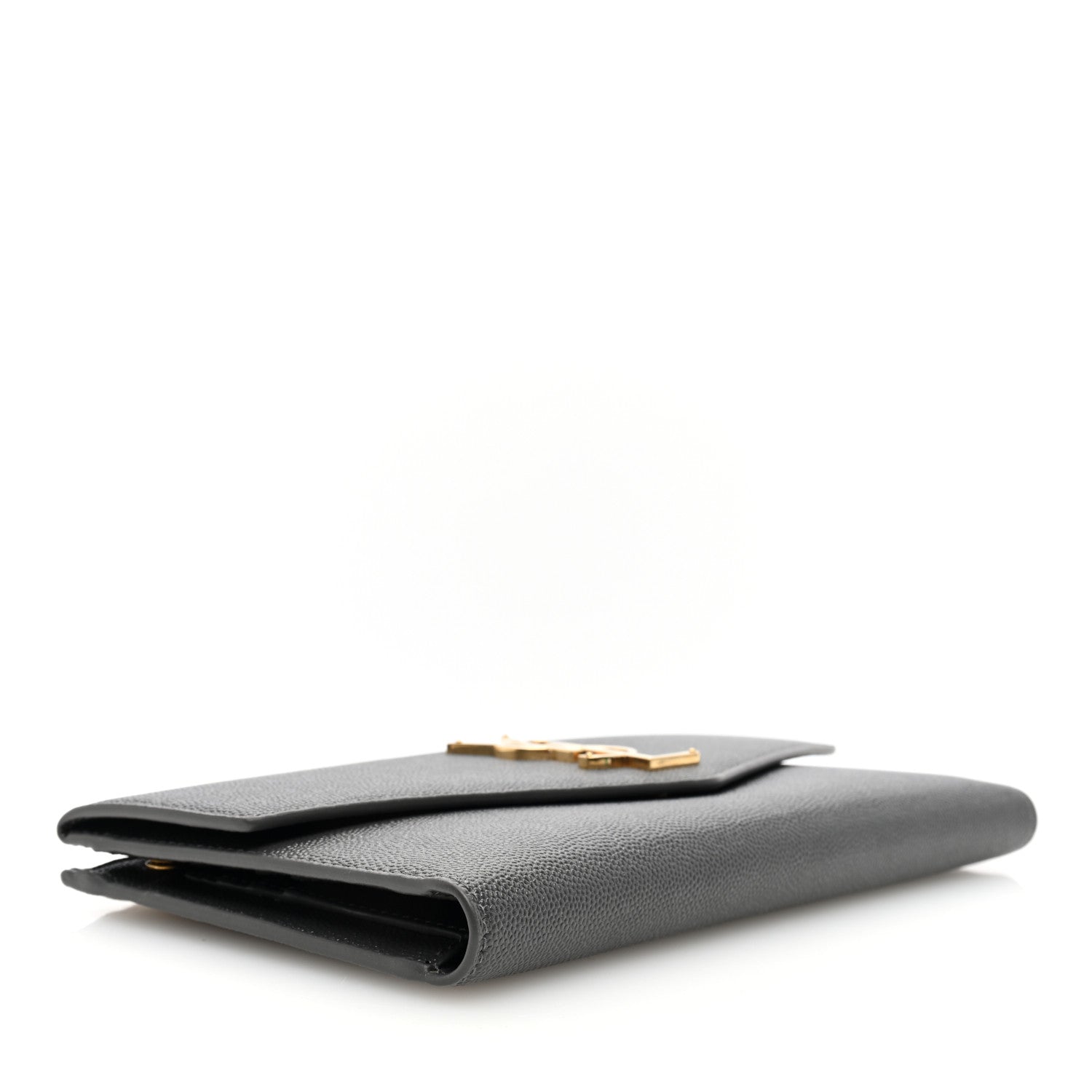 Saint Laurent Grain De Poudre Monogram Uptown Wallet Storm 4 of 6