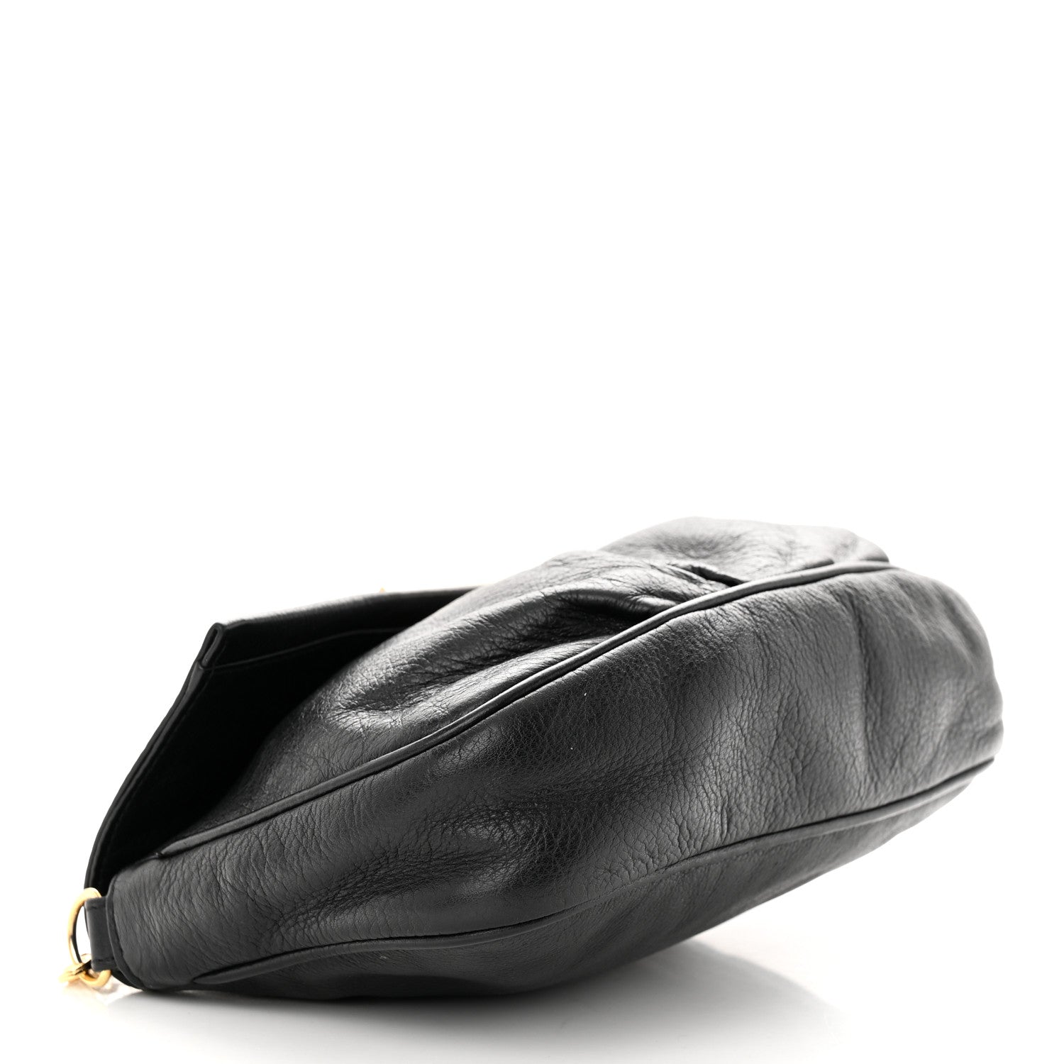 Fendi Vitello Flamingo Fendista Pouchette Crossbody Black 4 of 10