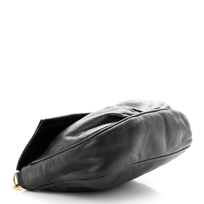 Fendi Vitello Flamingo Fendista Pouchette Crossbody Black 4 of 10