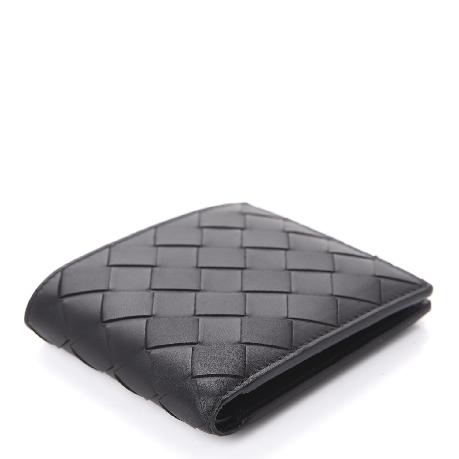 Bottega Veneta Nappa Maxi Intrecciato Bi-Fold Wallet Black 4 of 11