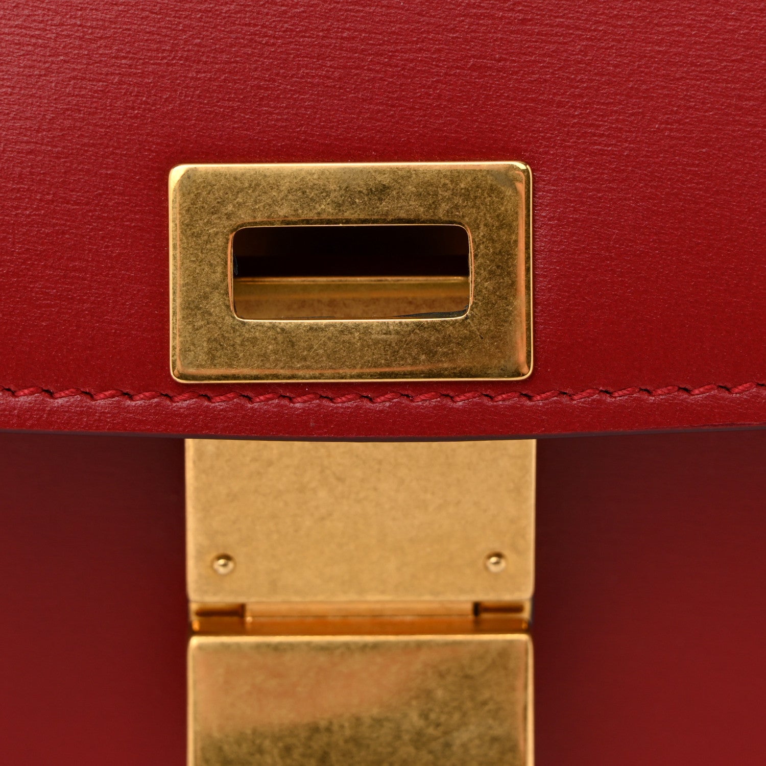 Celine Box Calfskin Medium Classic Box Flap Bag Dark Brick 12 of 13