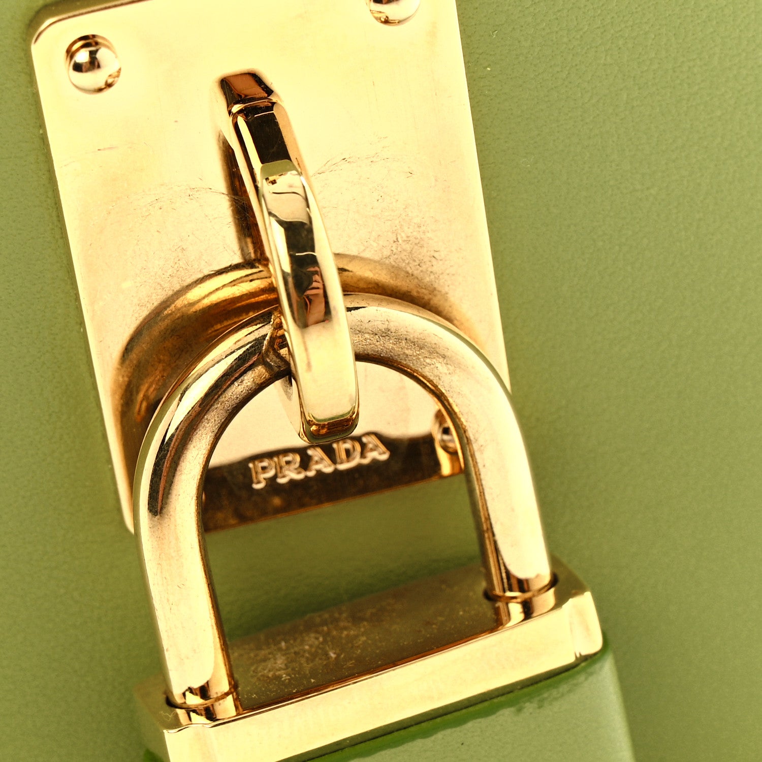 バッグ PRADA Green Nylon Tote Bag Gold Handle バッグ PRADA Green Nylon Tote Bag Gold Handle PRADA Green Nylon