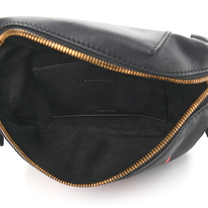 Burberry Calfskin Medium Sonny Bum Bag Black Red 5 of 10