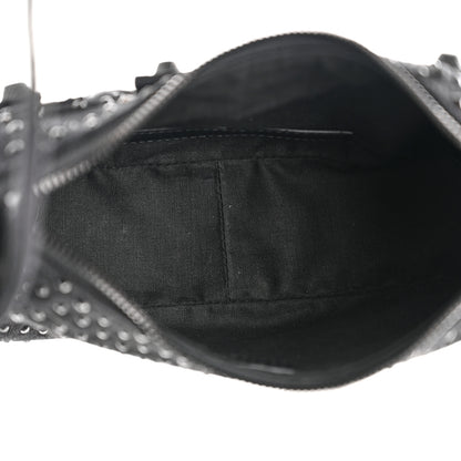 Balenciaga Denim Embellished Le Cagole Shoulder Bag XS Black 5 of 10