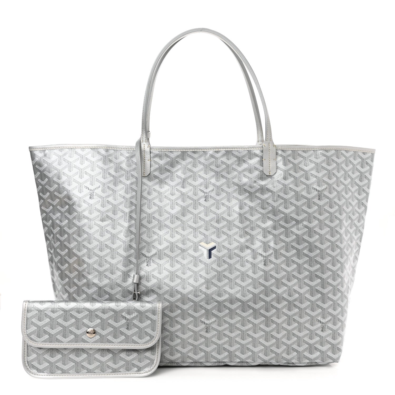 Goyard Goyardine Precious Metals Saint Louis GM Silver 1 of 10