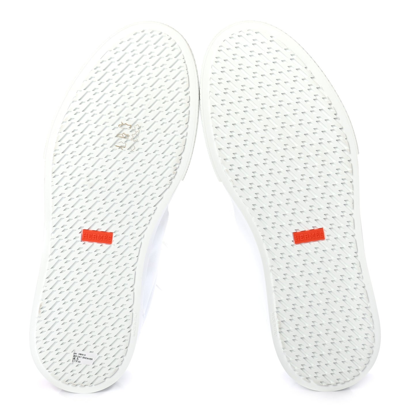 Calfskin Mens Day Sneakers 44.5 White