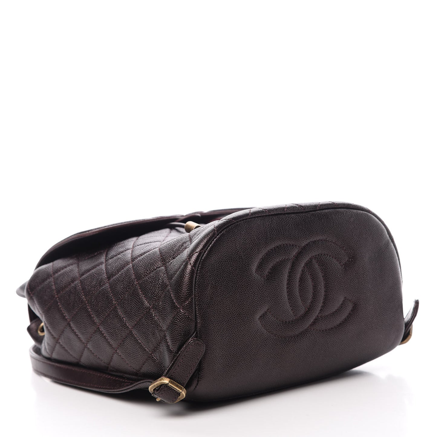 Caviar Quilted Filigree Backpack Burgundy