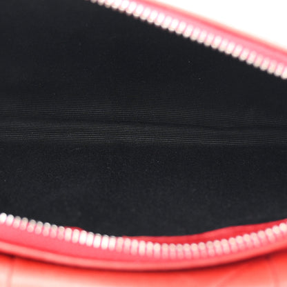 Saint Laurent Lambskin Patchwork Monogram Jamie Chain Wallet Red 5 of 11