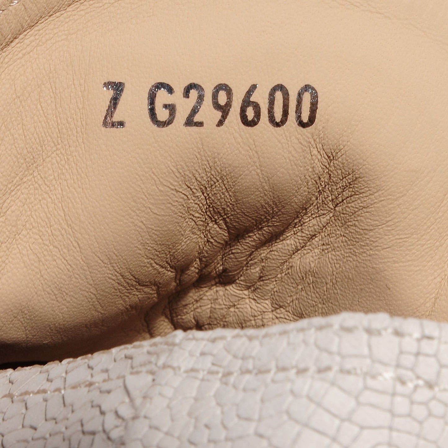 Crackled Calfskin High Top Espadrilles 35 Beige Black