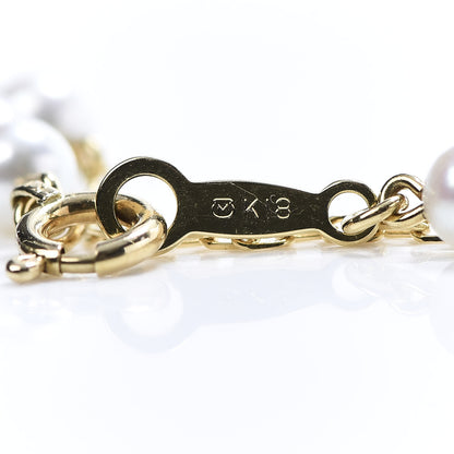 Mikimoto 18K Yellow Gold Akoya Pearl 4mm Station Bracelet 4 of 4