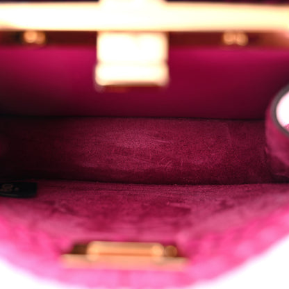 Fendi Vitello King Shiny Nappa Intreccio Petite Peekaboo I SEE U Satchel Ciclamino Pilar 6 of 10