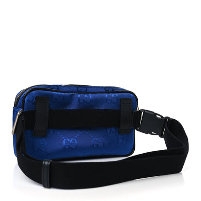 Gucci Econyl Nylon Monogram Off The Grid Belt Bag Guilted Blue Black 3 of 10