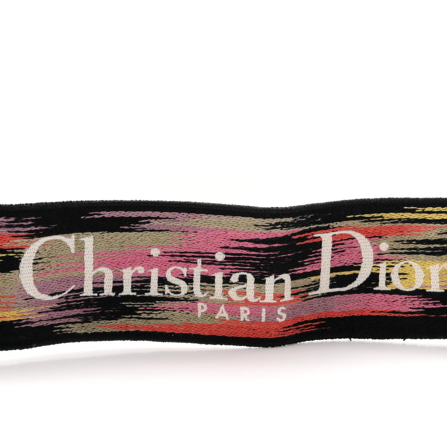 Christian Dior Canvas Embroidered Floral Shoulder Strap Black Multicolor 3 of 5