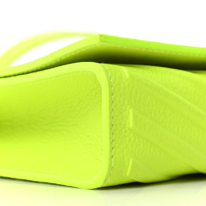 Balenciaga Grained Calfskin Embossed Car Flap Bag Fluo Yellow 15 of 17