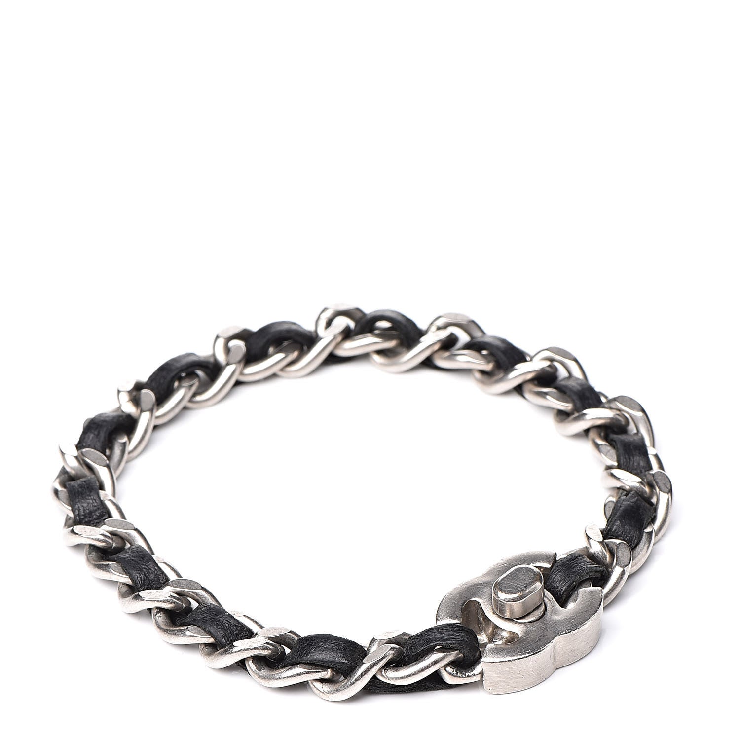 Chanel Lambskin CC Turnlock Chain Bracelet L Black 1 of 5