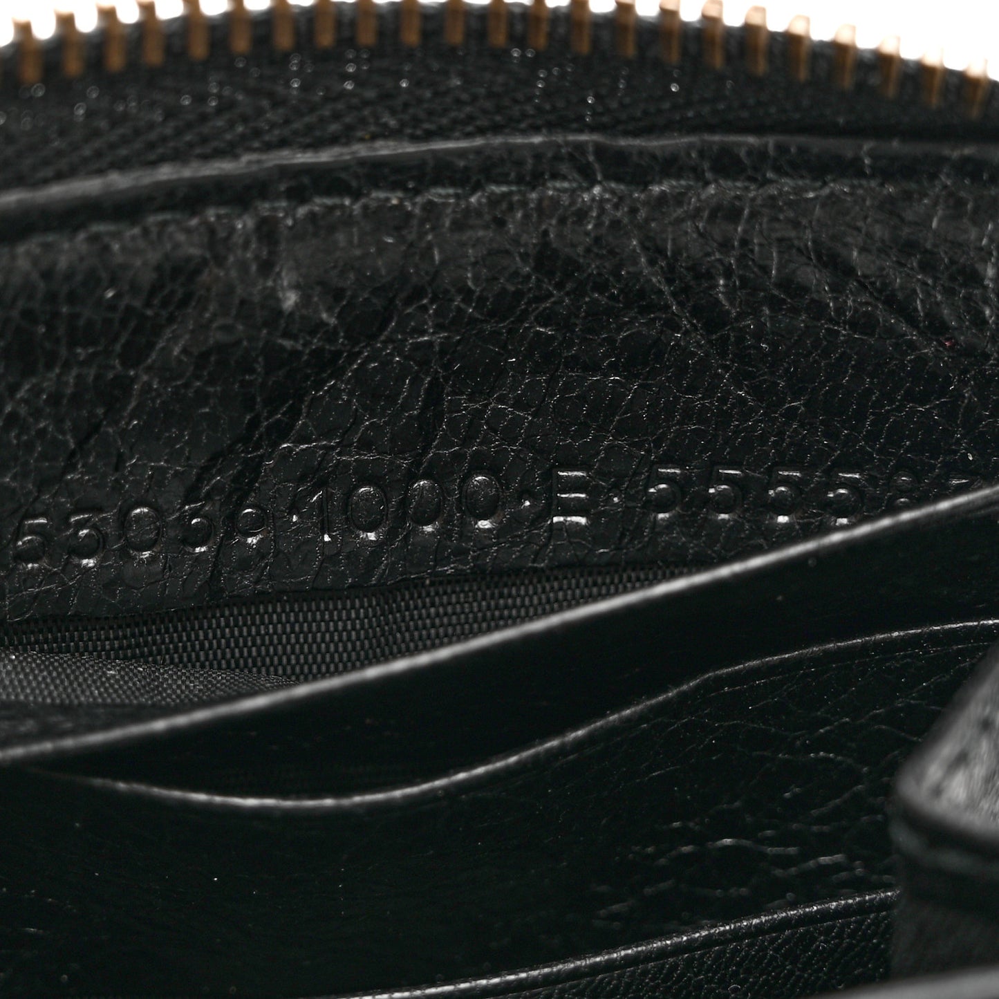 Agneau Classic Hardware Continental Zip Around Wallet Black