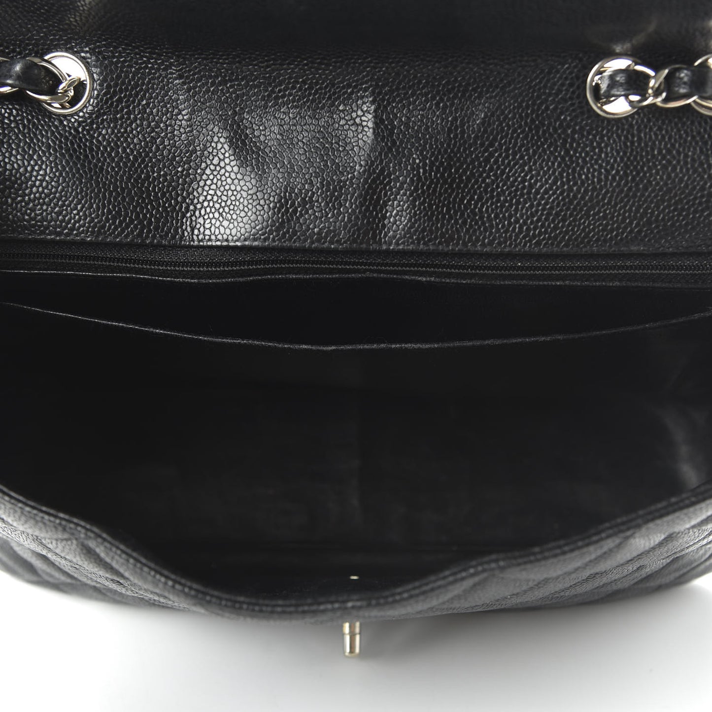 Caviar Quilted Jumbo Single Flap Black