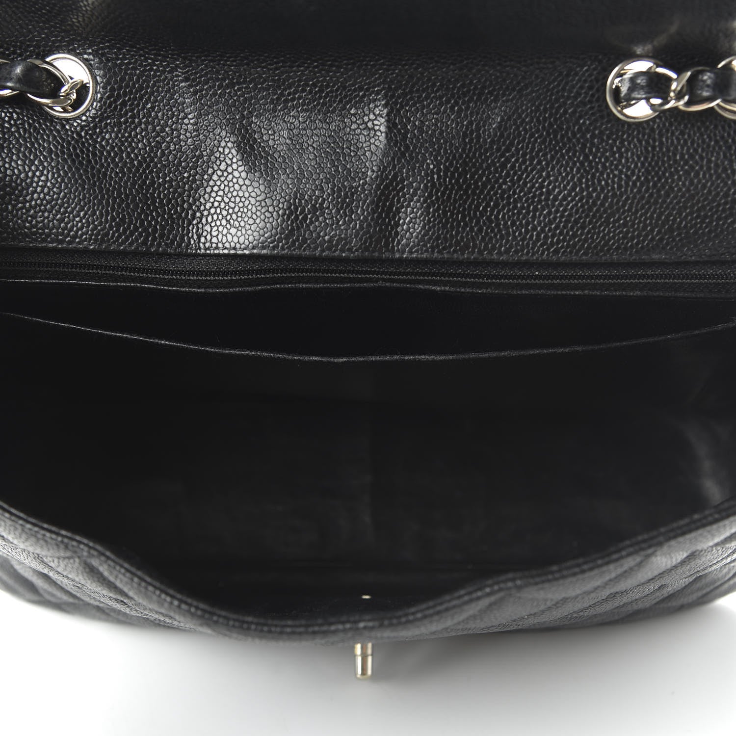 Chanel Caviar Quilted Jumbo Single Flap Black 5 of 10