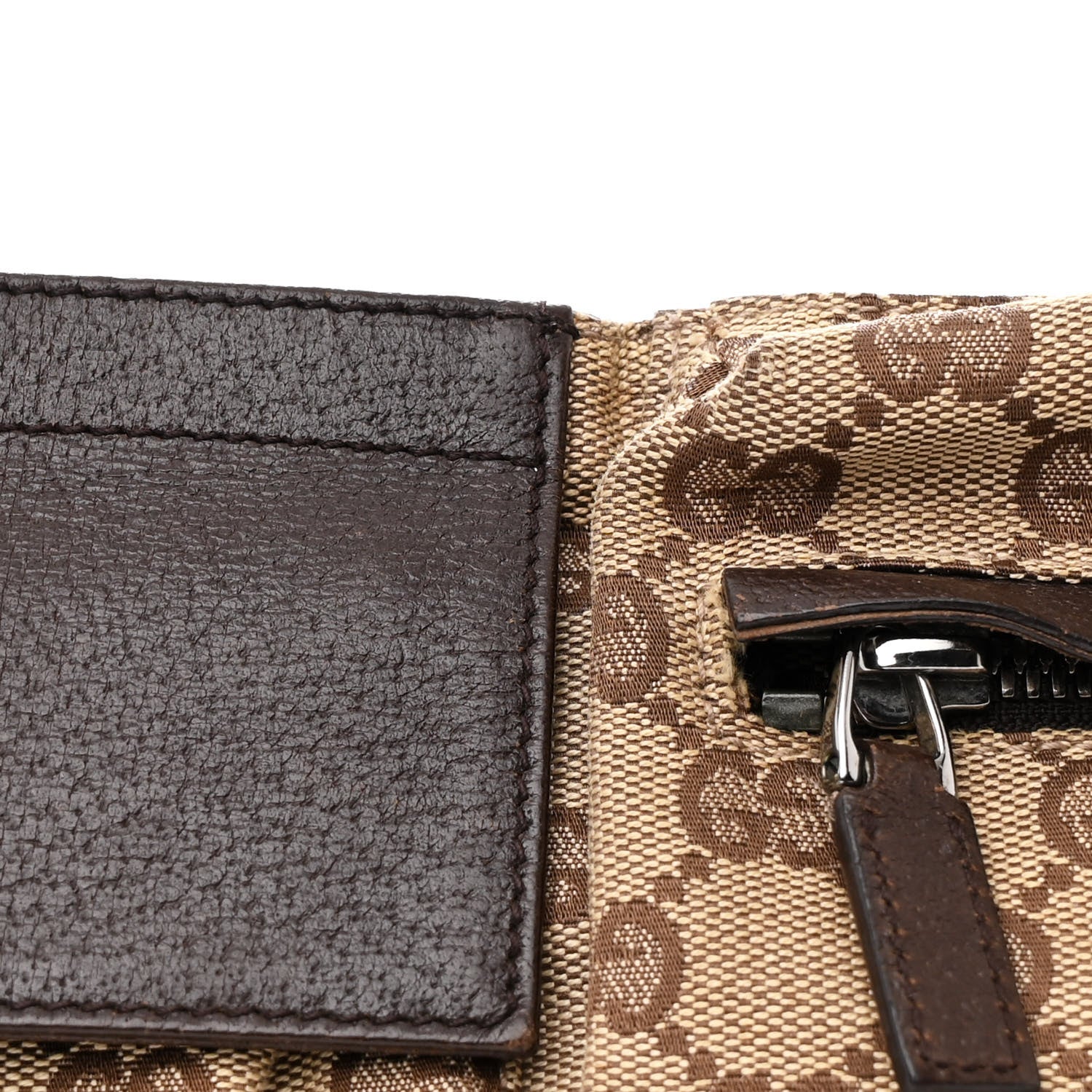 Gucci GG Monogram Double Pocket Belt Bag Dark Brown 8 of 10