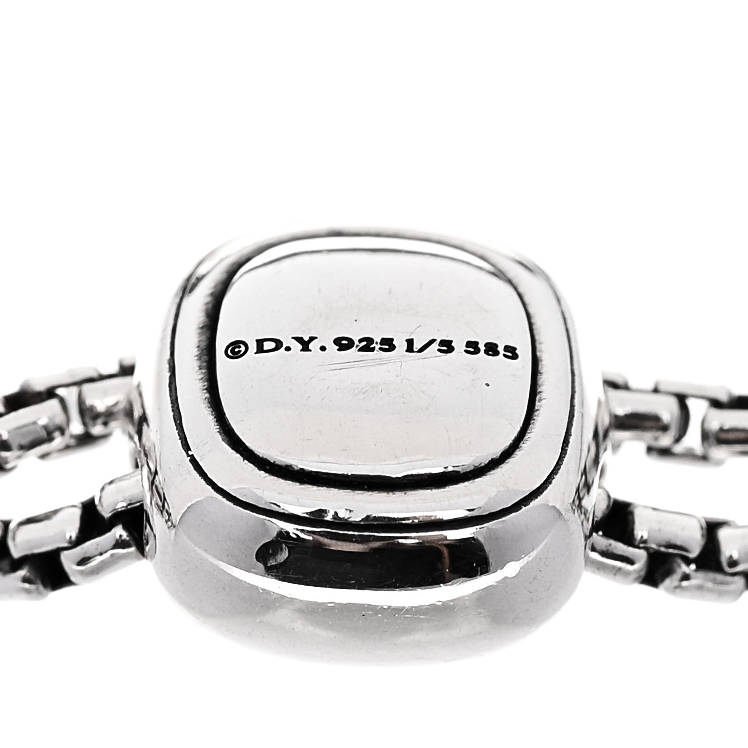 David Yurman Sterling Silver 14K Yellow Gold 15mm Petite Cable Linked Bracelet 3 of 3