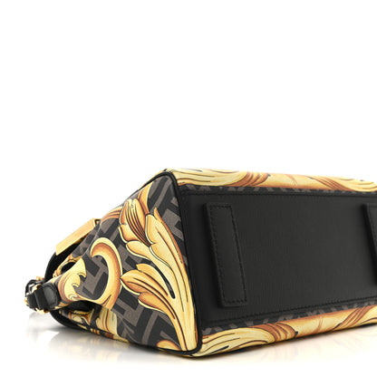 Versace X FENDI Grained Calfskin Fendace La Medusa Medium Top Handle Bag Black Multicolor 8 of 9