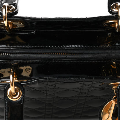 Christian Dior Patent Cannage Medium Lady Dior Black 5 of 6