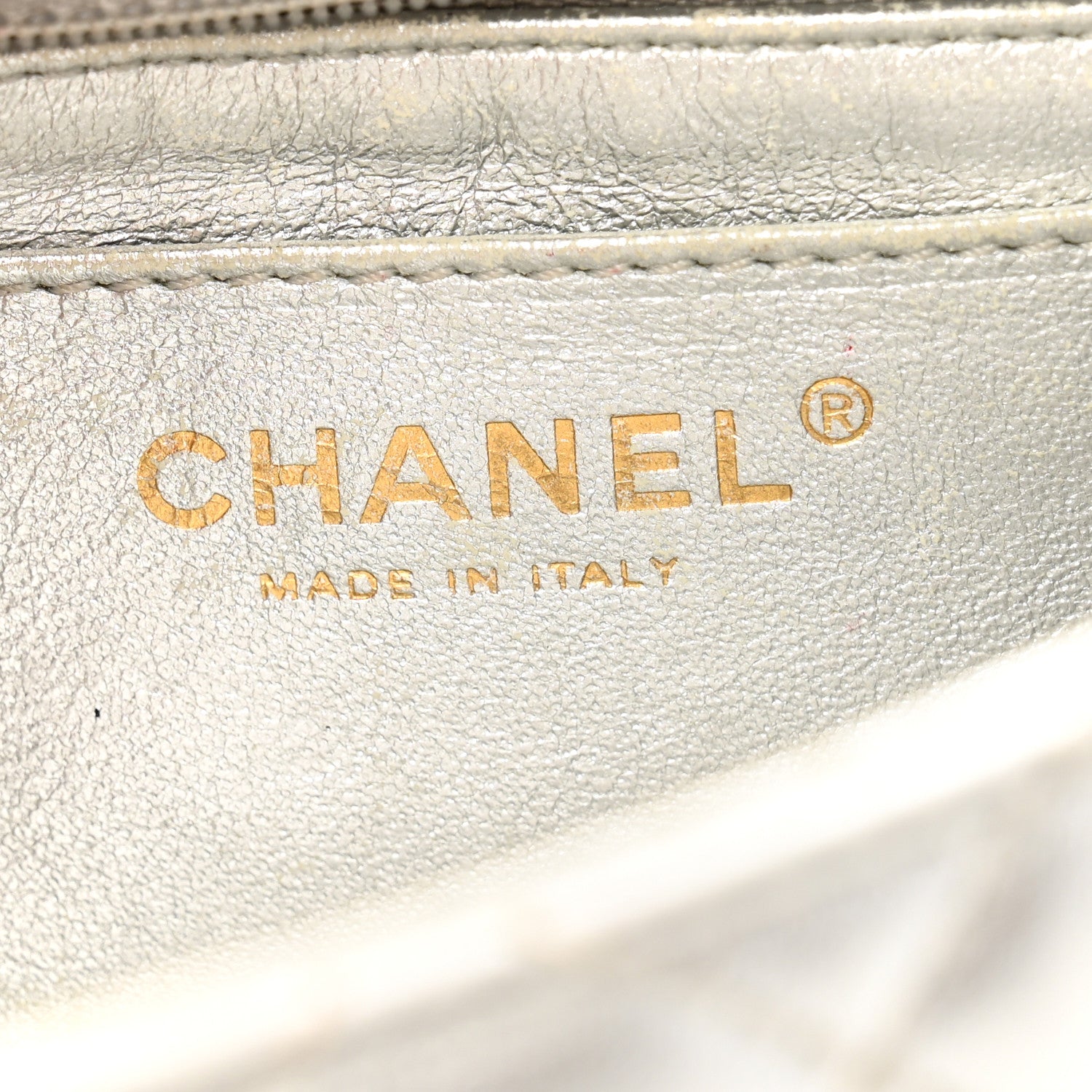 Chanel Metallic Lambskin Quilted Mini Square Flap Silver 6 of 13