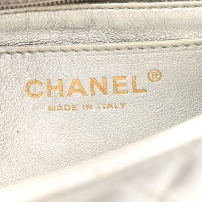 Chanel Metallic Lambskin Quilted Mini Square Flap Silver 6 of 13
