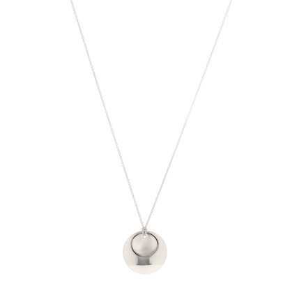 Tiffany Sterling Silver Elsa Peretti Round Disc Pendant Necklace 1 of 6