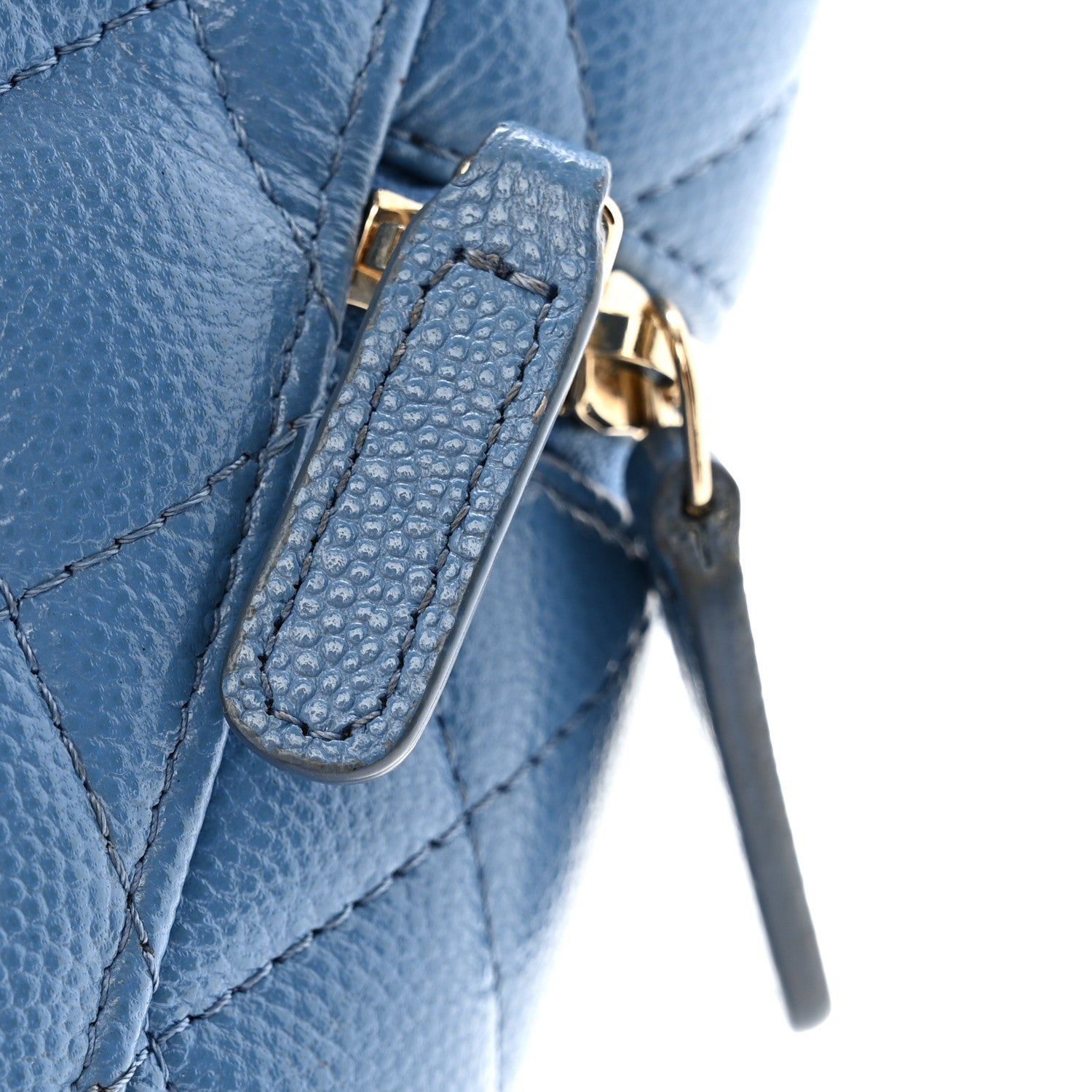 Chanel Caviar Quilted Phone Holder With Chain Blue 12 of 12