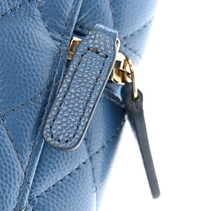 Chanel Caviar Quilted Phone Holder With Chain Blue 12 of 12