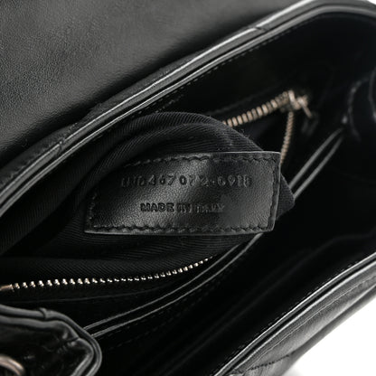 Saint Laurent Calfskin Y Quilted Monogram Toy Loulou Crossbody Bag Black 7 of 14