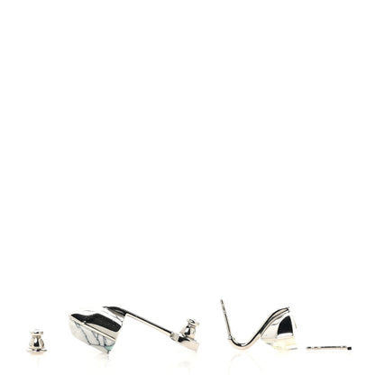 Christian Dior Howlite Crystal Asymmetric Drop Earrings White 3 of 5