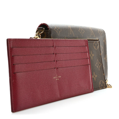 Louis Vuitton Monogram Pochette Felicie Chain Wallet Fuchsia 5 of 12