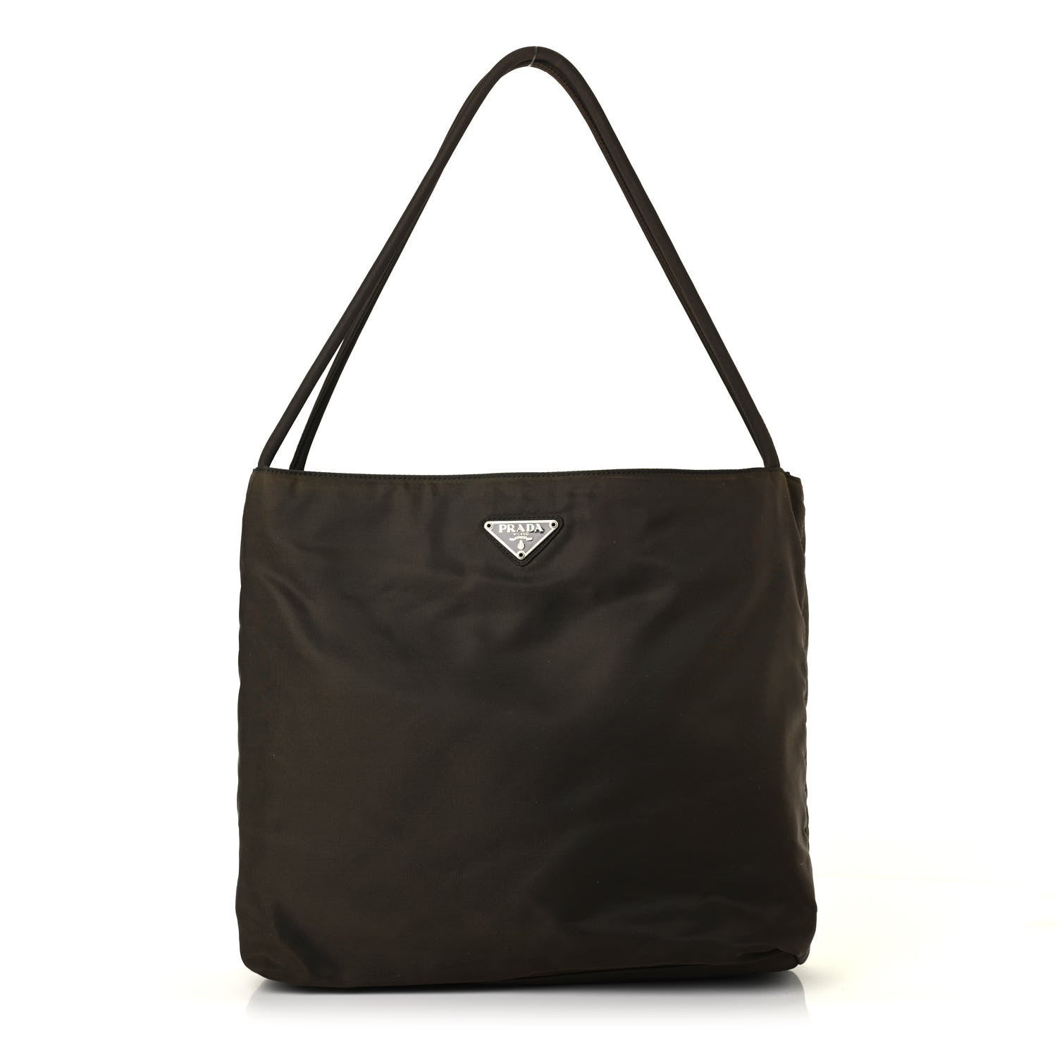 Prada Nylon Vela Shoulder Bag Brown 1 of 4
