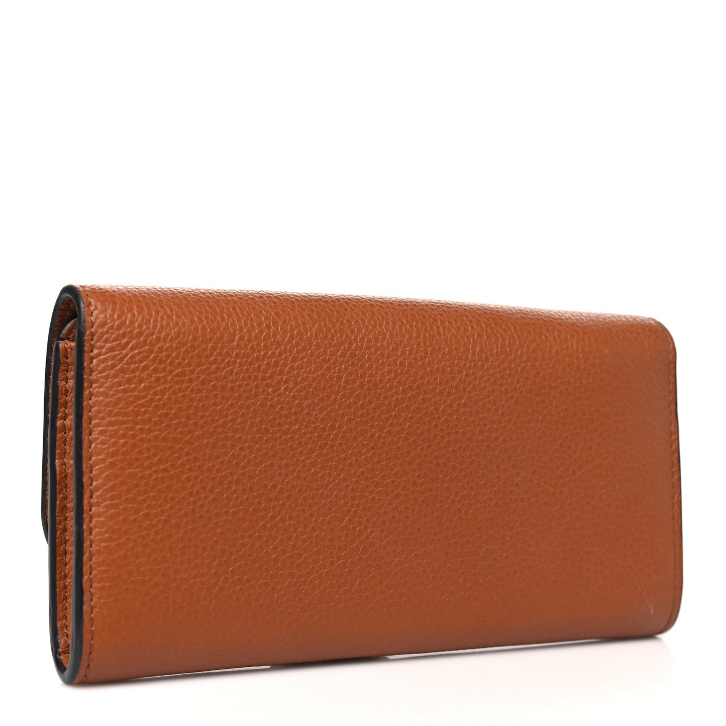 Calfskin Marcie Continental Flap Wallet Tan