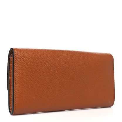 Chloe Calfskin Marcie Continental Flap Wallet Tan 3 of 8