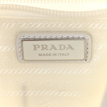 Prada Re-Nylon Vitello Metal Triangle Logo Sling Backpack White 6 of 10