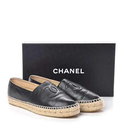 Chanel Lambskin CC Espadrilles 39 Black 8 of 8