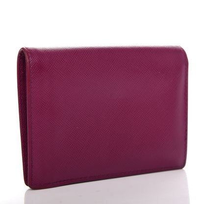 Prada Saffiano Metal Bi-Fold Wallet Ametista 3 of 8